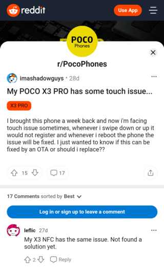 Владельцы Poco X3 NFC и Poco X3 Pro жалуются на работу сенсора