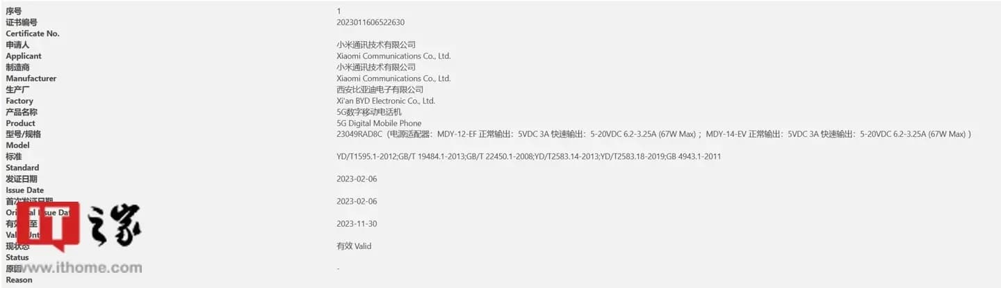 Redmi-Note-12-Turbo-charger-3C-certification